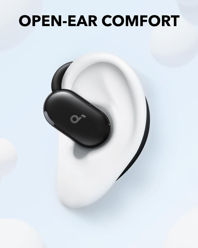 Soundcore V20I by Anker Open-Ear Headphones, Adjustable Ear Hooks, Ultra-Comfort, Snug Fit, Deep Bass, Clear Calls, IP55