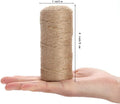 Jute Twine String Hemp Rope - 656 Feet 2mm 3ply Natural Burlap Cord Rolls for DIY Crafts, Decoration, Bundling, Packing, Gifts, Artworks,