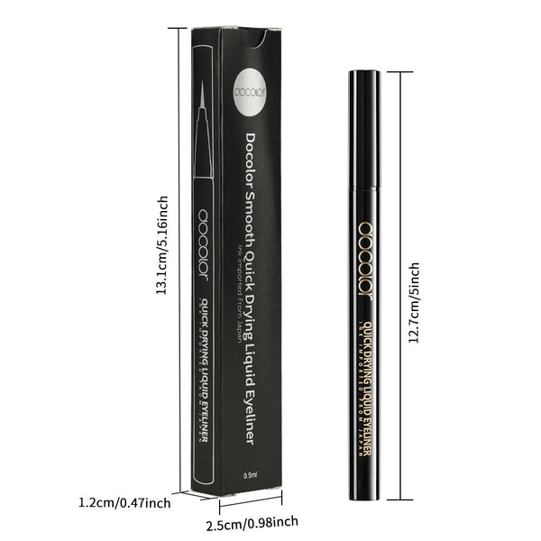 docolor Waterproof Eyeliner Pen Super Slim Precise All Day Black Eyeliner Liquid Professional Makeup Liquid Eye Liner Pencil for Women 1 Count