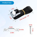 1" x 4ft Battery Tie Down Straps for Boats,Battery Hold Down with Cam Buckle,Stainless Steel Bracket and SS Screws Used for Cooler,Battery