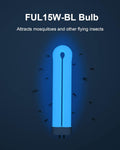Bug Zapper Light Bulb Replacement for 15W Bug Zapper with 4-Pin Base, Ful 15W-BL U Shaped Twin Tube Bulb for Outdoor Mosquito Zapper, 1 Pack
