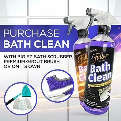 Fuller Brush Bath Clean – 24 oz Bathroom Cleaner Bottle with Spray– Dissolves Soap Scum, Hard Water Stains & Mineral Build-Up – For Sinks, Showers
