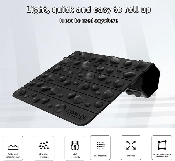 Foot Relief Massage Mat - Non-Electric Acupressure Pad for Office & Home Use - Ergonomic Reflexology Mat for Plantar Fasciitis, Heel Pain Relief -