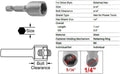 Hex Magnetic Power 8mm 5/16 Socket Adapter Drill Bit Nut Driver Set 1/4 inch Hex for Power Tools, 12-Piece 8mm 12pcs
