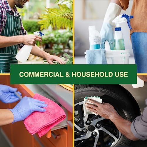 Heavy Duty 32Oz Plastic Spray Bottles for Cleaning - Large Empty Industrial Bottles for Gardening Solutions, Vinegar, Chemicals, Professional