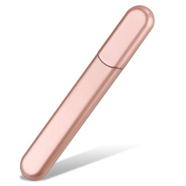 Premium Glass Nail File with Case, Crystal Diamond Salon Best Beauty Nail Buffer