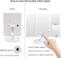 WEILY Makeup Mirror with 21 LED Lights,Two Power Supply Modes White 3.2"L x 7.5"W