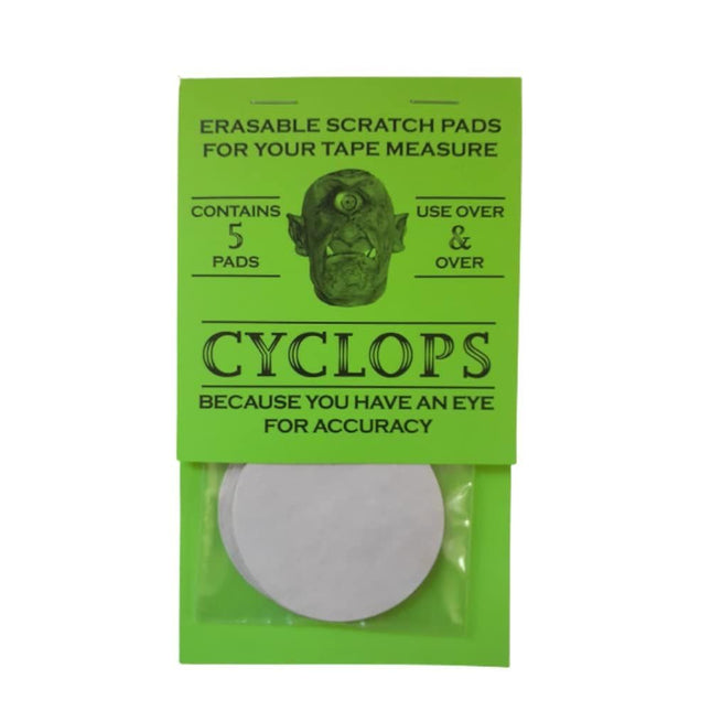 CYCLOPS Erasable Scratch Pads for Tape Measure, Construction, Woodworking Tool -