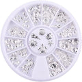 120Pcs/Pack Sliver Nail Art Decorations Mini Ocean Accessories Nail Art Rhinestones Silver Shell Conch Nail Charms Manicure Decor DIY Nail