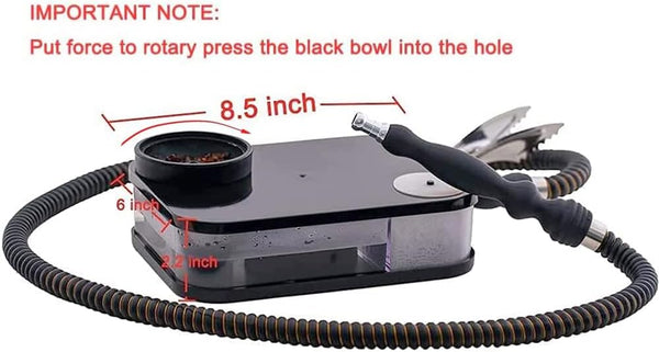 Flat Hookah, Box Hookah Machine Shisha Hookas Book Design Personal Hookahs | Acrylic Portable Hookah Set For Travel Hookahs With Everything -