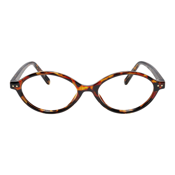 TIJN Olisa Blue Light Blocking Glasses for Women Men,Retro Oval Frame Bluelight Eyeglasses for Gaming/Computer/Screen 01. Whiskey Tortoise Clear