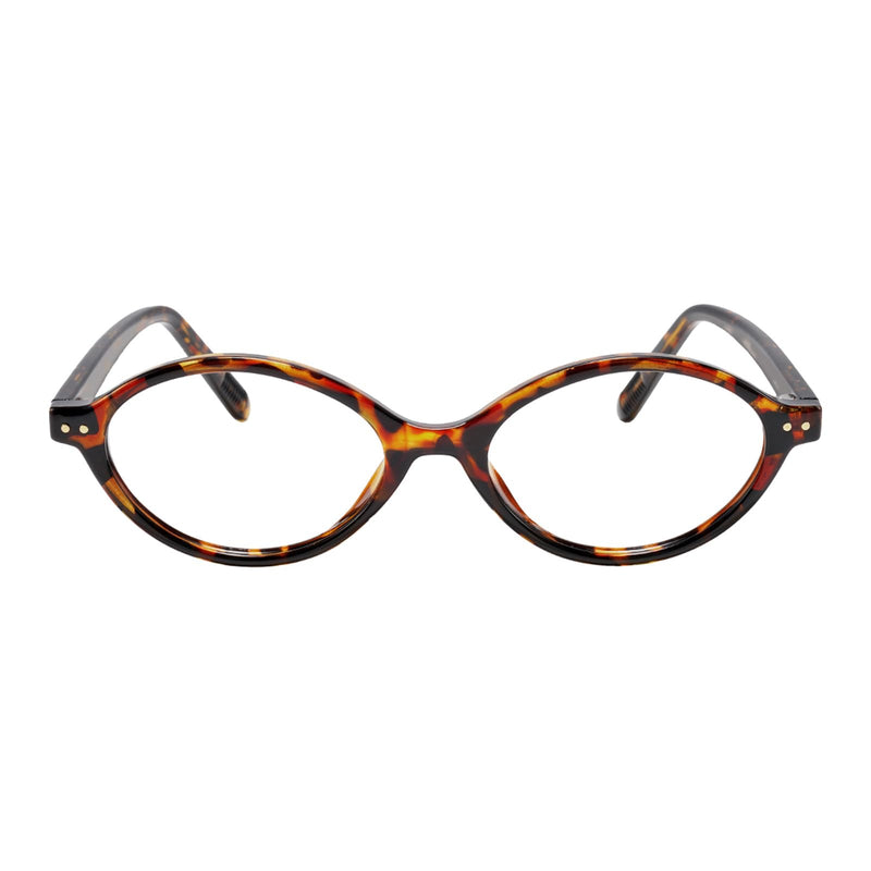 TIJN Olisa Blue Light Blocking Glasses for Women Men,Retro Oval Frame Bluelight Eyeglasses for Gaming/Computer/Screen 01. Whiskey Tortoise Clear