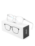 Blue Light Blocking Glasses,Computer Glasses,Anti Eyestrain, Lightweight Frame Eyeglasses,Men/Women… (Crystal)