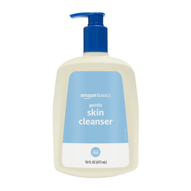Amazon Basics Daily Facial Cleanser for Gentle Skin, Unscented, 16 Fl Oz (Pack of 1)