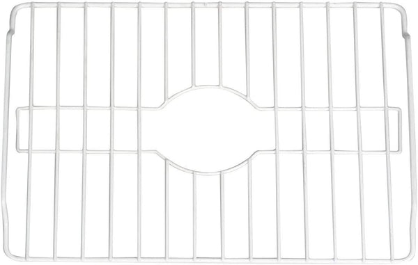 SOFINNI Sink Protectors for Kitchen Sink Bottom with White Coating Grate Insert Grid Sink Bowl Drying Rack Steel Medium (12.5" X 16.25")