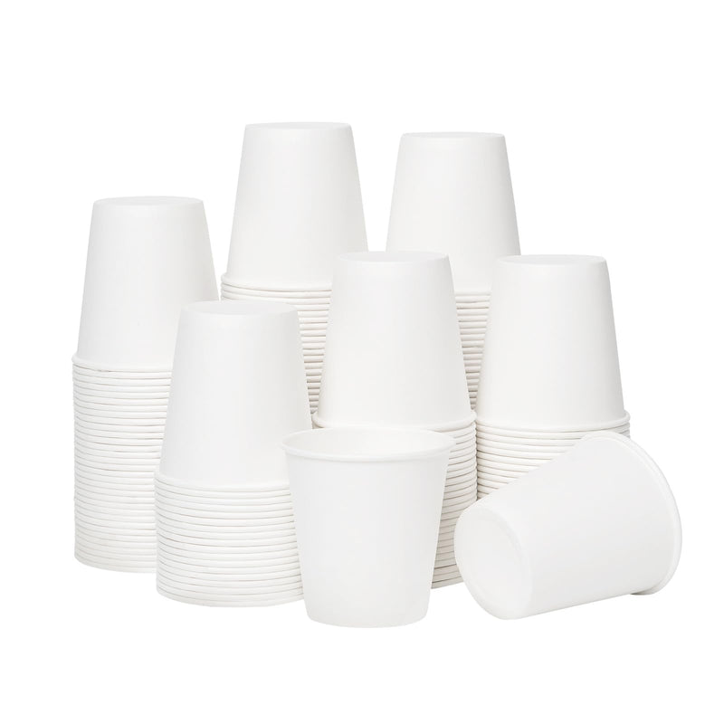 RACETOP [100 Pack] 3 Oz Bathroom Paper Cups, Disposable Paper Cups, Mouthwash Cups, Paper Coffee Cups, Ideal for Bathroom
