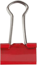 JAM PAPER Colorful Binder Clips - Small - 3/4 Inch (19 Mm) - Red Binderclips - 25/Pack