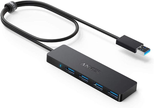 Anker USB Hub 4 Ports, Multiple USB 3.0 Hub, USB Splitter for Laptop, Extender for A Port Laptop, PC, Desktop and More [Charging Not