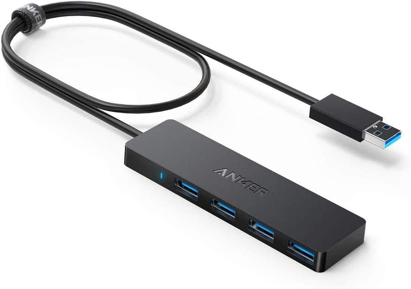 Anker USB Hub 4 Ports, Multiple USB 3.0 Hub, USB Splitter for Laptop, Extender for A Port Laptop, PC, Desktop and More [Charging Not