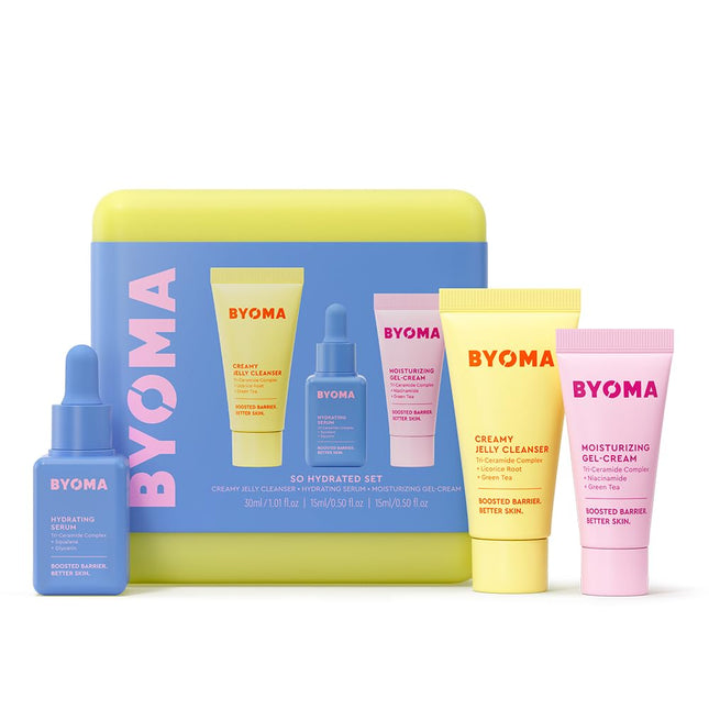 BYOMA so Hydrating Set - Barrier Repair Skincare Set - Creamy Jelly Cleanser, Hy