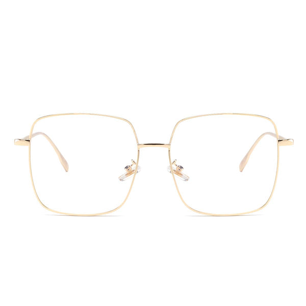 Dollger Blue Light Blocking Glasses Women anti Glare UV Filter Computer Gaming Glasses Retro Matal Square Eyeglasses Frame
