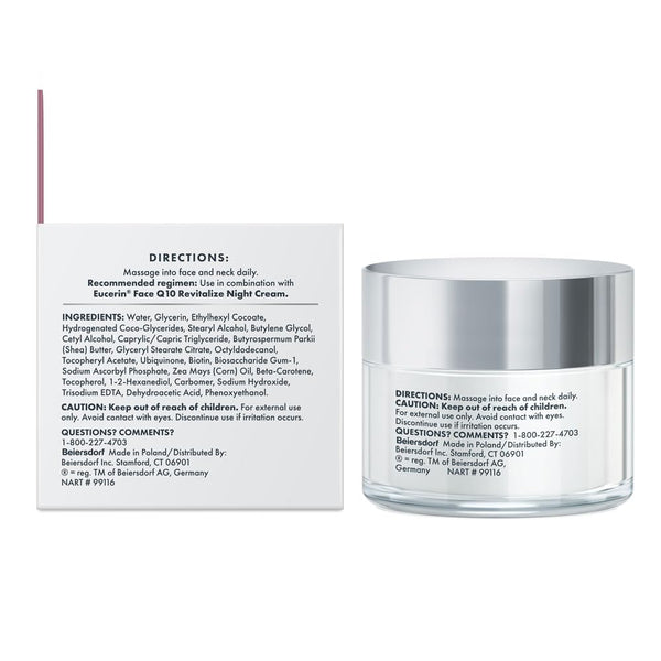 Eucerin Q10 Anti-Wrinkle Face Cream, Unscented Face Cream for Sensitive Skin, 1.7 Oz Jar 1.7 Ounce (Pack of 1)
