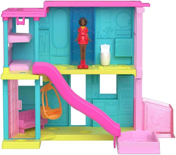 Barbie Mini BarbieLand Doll House Sets, Mini Dreamhouse with Surprise 1.5-inch Doll, Furniture & Accessories, Plus Elevator & Pool
