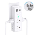 Surge Protector Outlet Extender with Rotating Plug, Multi Plug Wall Outlet 2C2A, 1 Pack White
