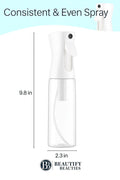 Beautifybeauties Spray Bottle for Hair Ã¢ÂÂ Continuous Mister Spray Bottle for Hairstyling, Cleaning, Plants, Pets, Barbers, Salons, Essential Oil