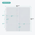 Dunwell 12x12 Scrapbook Page Protectors, 4x6 Photo Album Refill Pages, 100-Pack (13.1" x 12.7"), Fits 12x12 3-Ring & D-Ring Scrapbook Albums,