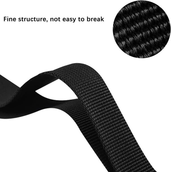 RETON Nylon Webbing Strap, 1 1/4 Inch Black Nylon Heavy Webbing Straps Durable Nylon Strap for Outdoor DIY Gear Repair, Backpack, Pet Collars,