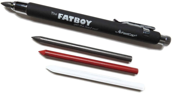 Fastcap Fatboy Mechanical Carpenter Pencil with Eraser & Clip - Perfect for Architecture Supplies and Construction Tools for Home Improvement -