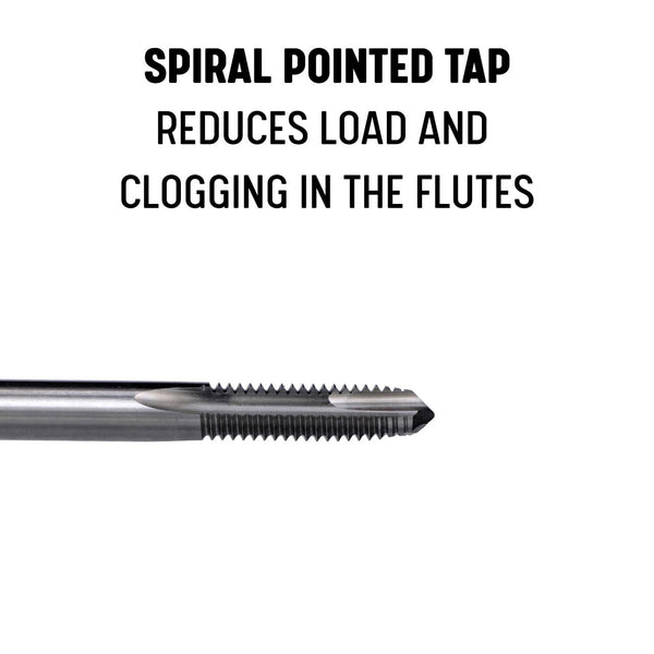 Drill America 1/4"-20 High Speed Steel Tin Coated 2 Flute Spiral Pointed Tap, T/A Series