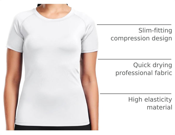 CADMUS Women's Workout Shirts for Running Yoga Tee Shirts Dry Fit Pack of 5/3 Small 18# Black+black+white+white, 4 Pack