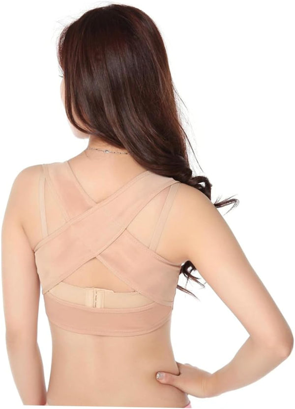 Healifty 2pcs Tank Tops Back Brace Womens Bras Push up Ladies Top Jacket Protective Gear Bracket Chest Support XXLx2pcs Skin-Colorx2pcs