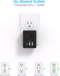 Multi Plug Outlet Extender, Power Strip Non Surge Protector Electric Outlet Splitter with 3 USB Wall Charger (1 USB C), Multiple Outlet Expander