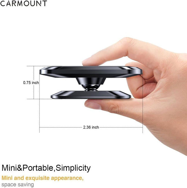 【2-Pack】 Magnetic Phone Holder for Car【Strong Magnets】 Carmount 2.0 Magnetic Phone Mount for Car【360°Rotation】 Car Mount for Cell Phone Holders