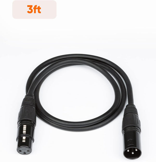 CableCreation 3Pin XLR Male to Female Balanced Microphone Extension Cable | For Speaker Mic, Mixer, PA-system, Preamp, Radio Station,Live-Stage,