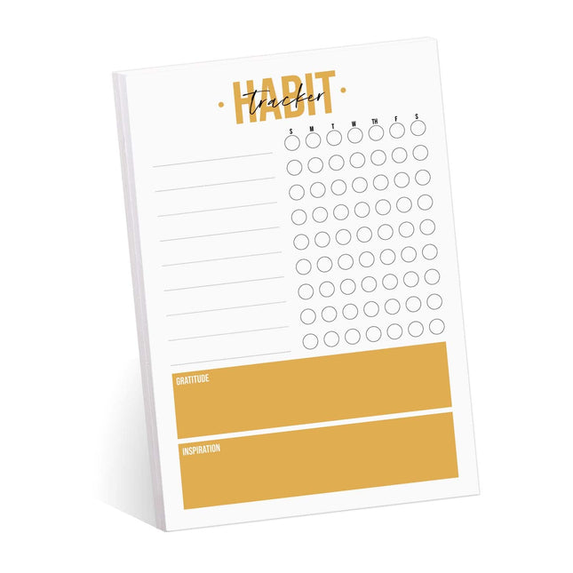 Modern Habit Tracker Sticky Note Pad / 50 Sheets / 8" X 11.5" Positive Habit Lis