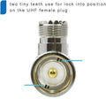 UHF Male PL-259 to UHF Female SO-239 L Shape Right Angle Adapter | 4PCS Connector for Coaxial Cable,CB, Ham Radio Antenna, Low Loss for Efficient
