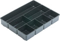 Rubbermaid Extra Deep Desk Drawer Director Tray, Plastic, 11.875 x 15 x 2.5 Inches, Black 7 Section