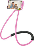 Neck Cell Phone Holder for Desk Bed,Bike and Motorcycle Phone Mount,Lazy Bracket Mobile Phone Stand Holder (Pink)