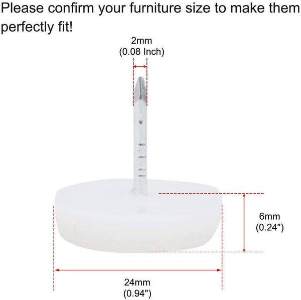 150 Pcs Plastic Furniture Chair Table Leg Feet Protector Pad Glide Nail for Chairs, Stools, Tables. Protect The Floor Smooth and Wood Furniture