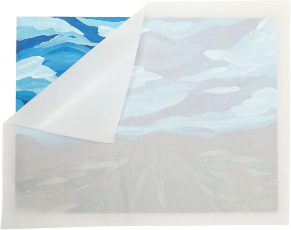 Bright Creations Glassine Paper Roll - Acid Free Archival, Translucent & Grease Resistant Paper - for Artwork & Documents - 17.5 in x 25 Yd, Clear