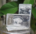 CMC 1 oz One Troy Ounce USA American Buffalo .999 Fine Aluminum, Nickel finish, Bullion Bar Al Element