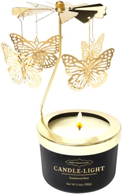 Kelly'S Custom Candles, Butterfly Candle Birthday Gift for Mom,Girlfriend,Unique Easter Gifts for Sister, Wife and Mother in Law,Rotatable
