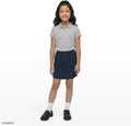 Izod Girls' School Uniform Pull-on Scooter Skirt with Undershorts, Knit Waistband & Functional Pockets, Wrinkle Resistant 10 Navy