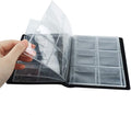 Coin Collection Album 60 Pockets - 4.5x4.5cm/1.8x1.8 inch Coin Holder Book Coin Storage Album Money Penny Pocket for Collectors Black CS0106BK