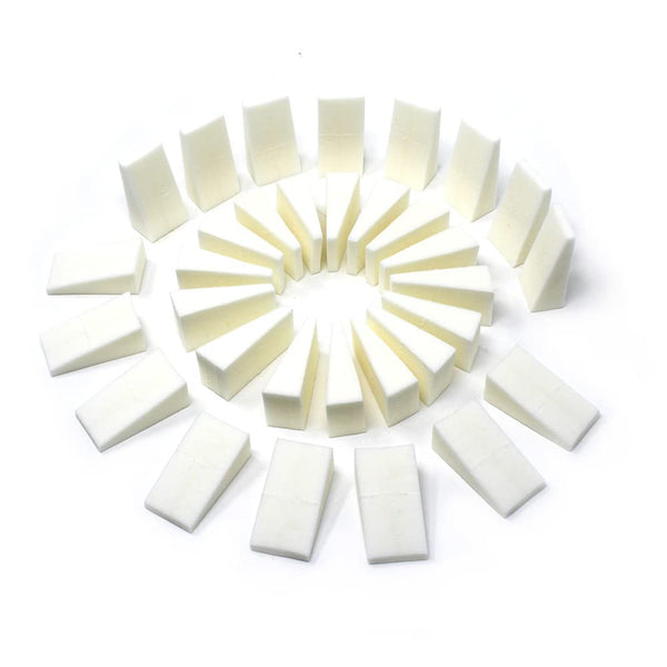 Amazon Basics Cosmetic Rectangular Foam Wedges for Makeup Application and Blending, 192 Count (6 Packs of 32), White (Previously Solimo) 32 Count