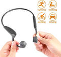 Bone Conduction Headphones Bluetooth 5.0 Open Ear Wireless Titanium HiFi Stereo with Mic Sweatproof Sports Headphones for Running Driving Cycling